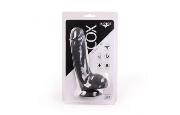 Kiotos COX Real Flesh Black 8.9 Inch Suction Ballsy Dildo - Image 2