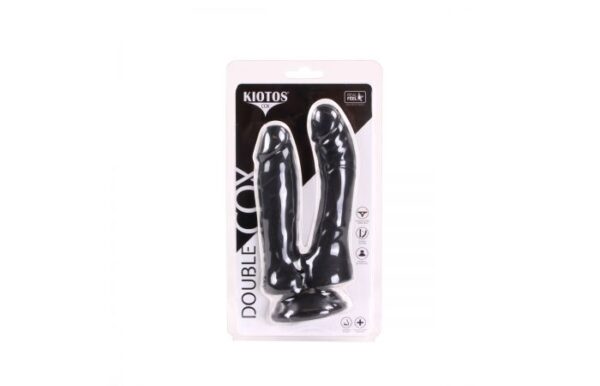 Kiotos COX Realistic Double Black 7.4 Inch Suction Dildo - Image 2