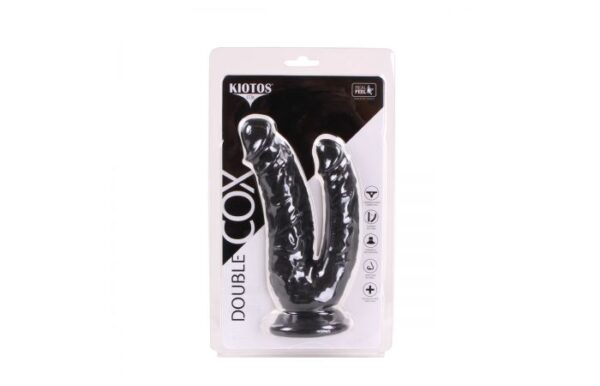 Kiotos COX Realistic Double Black 7.4 Inch Suction Dildo - Image 3