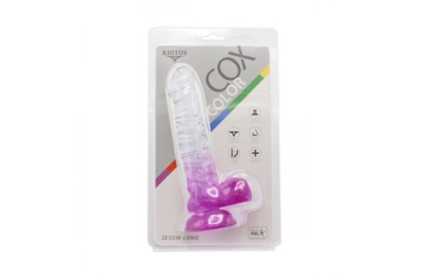 Kiotos – Crystal Jelly Purple Suction Cup Ballsy 8.8 Inch Dildo - Image 2
