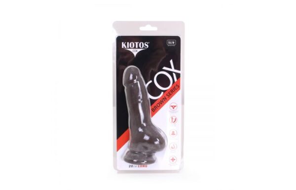 Kiotos COX Brown 7.8 Inch Suction Ballsy Dildo - Image 4
