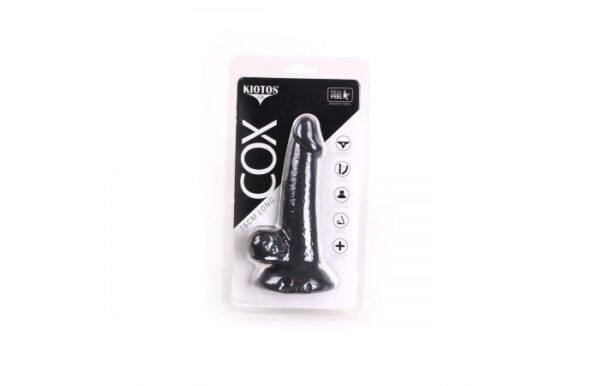 Kiotos COX Realistic Black 6.2 Inch Suction Ballsy Dildo - Image 2