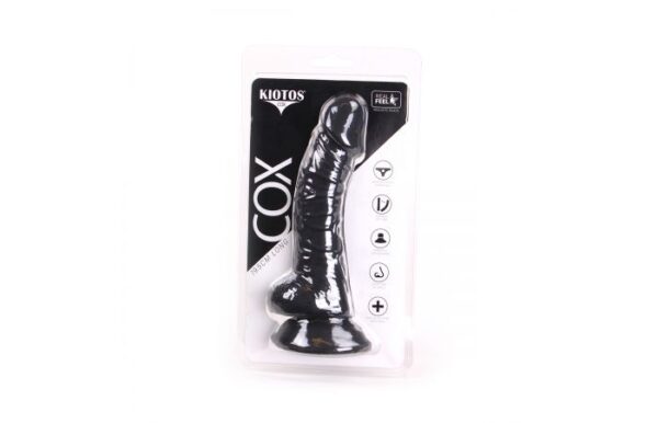 Kiotos COX Realistic Black 7.6 Inch Suction Ballsy Dildo - Image 2