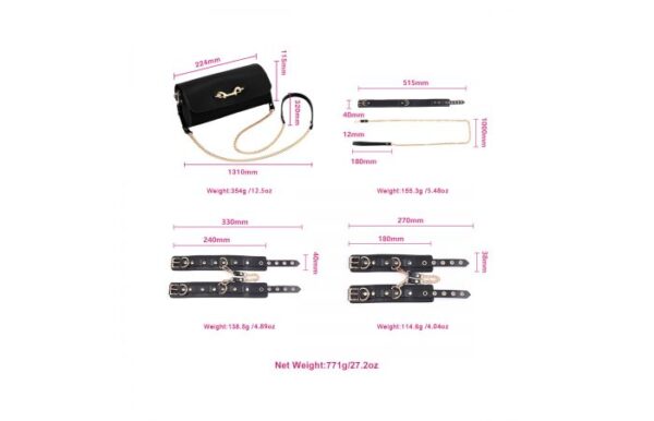 Kiotos - BDSM Deluxe Purse Set Black - Image 2