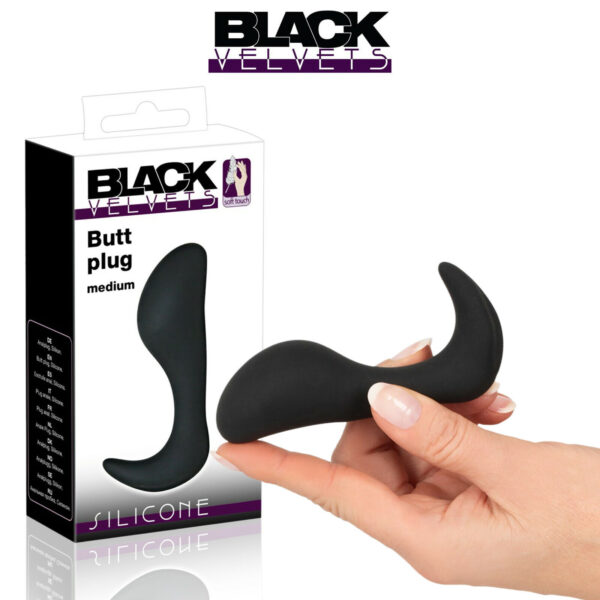 Black Velvets - Medium Silicone Butt Plug