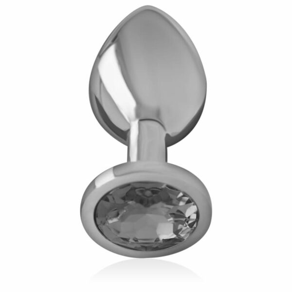 Intense - Metal Anal Plug with Black Crystal Large - Image 2