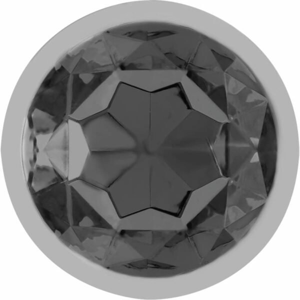 Intense - Metal Anal Plug with Black Crystal Large - Image 3