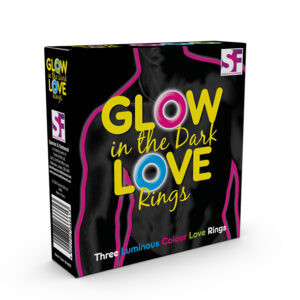 Glow in the Dark Love Rings - Set of 3