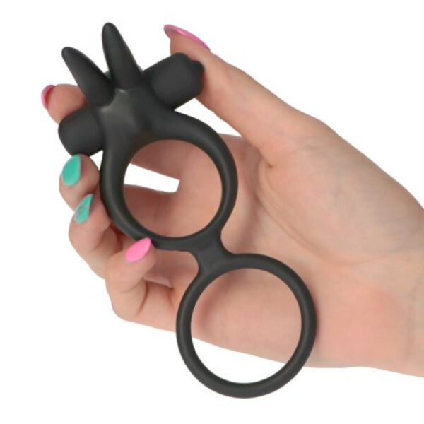Toyz4Lovers - Soft Vibrating Rabbit Dual Cockring Black - Image 4