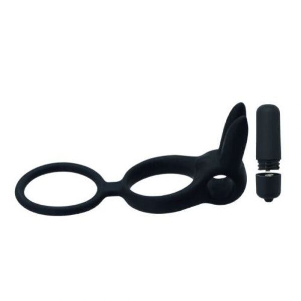 Toyz4Lovers - Soft Vibrating Rabbit Dual Cockring Black - Image 3