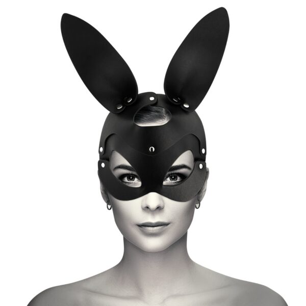 Coquette Chic Desire - Vegan Leather Mask Bunny Ears - Image 2