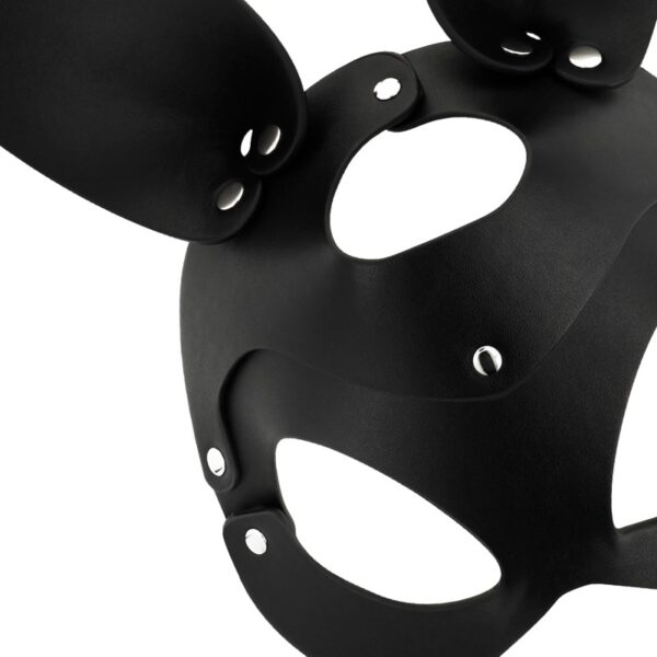 Coquette Chic Desire - Vegan Leather Mask Bunny Ears - Image 4