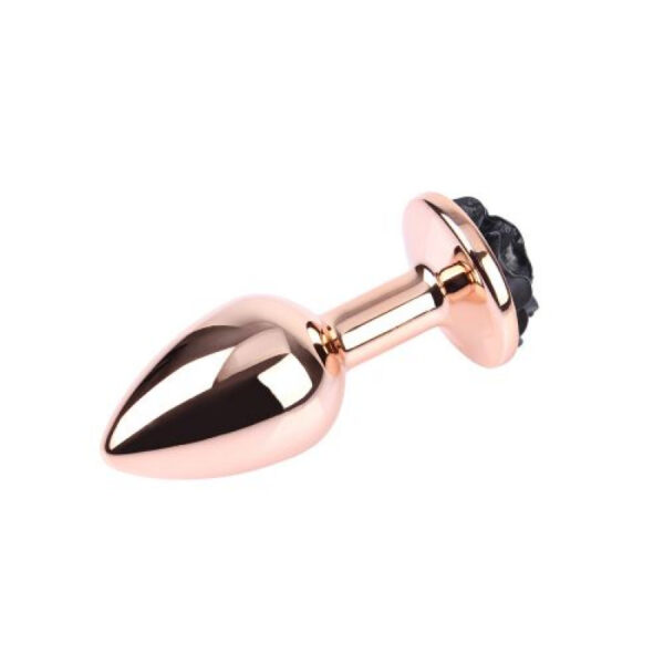 Chisa - Gold Evil Rose Anal Plug Black Small - Image 2
