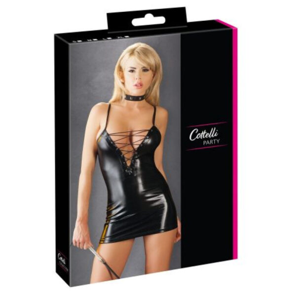 Cottelli Collection - Latex Mini Dress Zania Small - Image 5