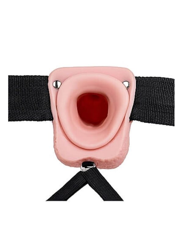 RealRock - Hollow 7 Inch Strap-On With Balls Flesh - Image 8
