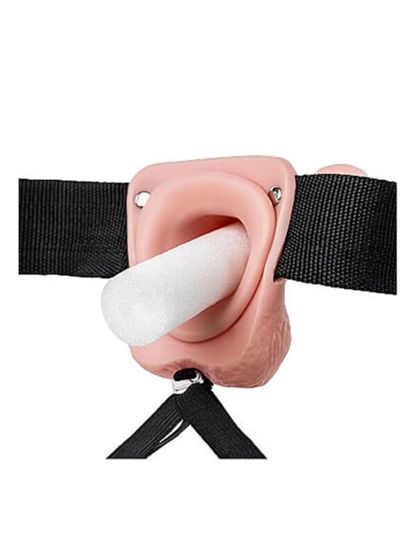 RealRock - Hollow 7 Inch Strap-On With Balls Flesh - Image 7