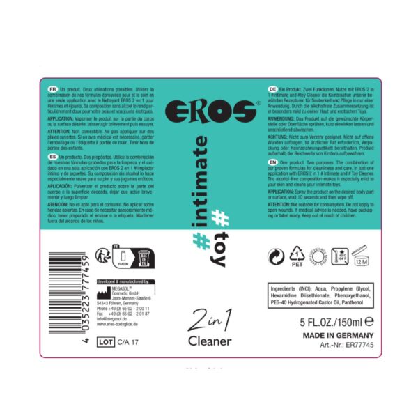 EROS - 2-in-1 Intimate Toy Cleaner 150ml - Image 3