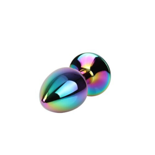 Chisa - Rainbow Gem Metal Butt Plug Small - Image 2