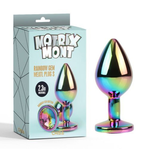 Chisa - Rainbow Gem Metal Butt Plug Small - Image 5