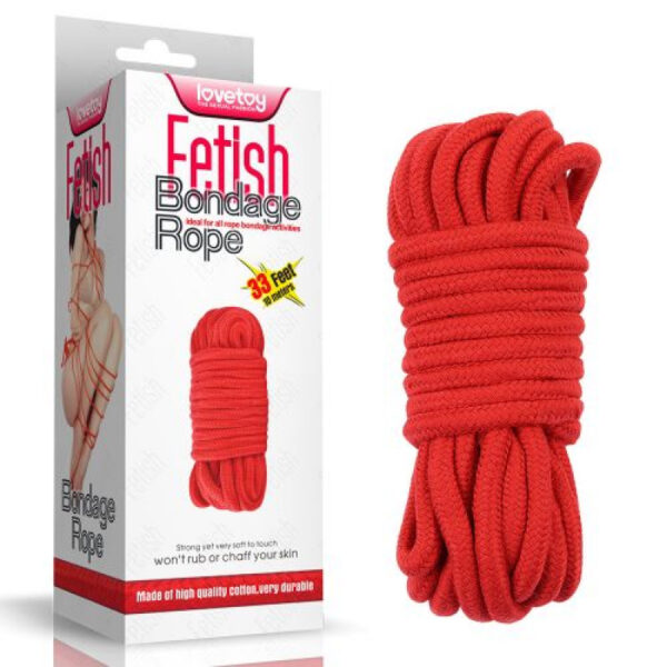 Lovetoy - Red 10 Meters Fetish Bondage Rope