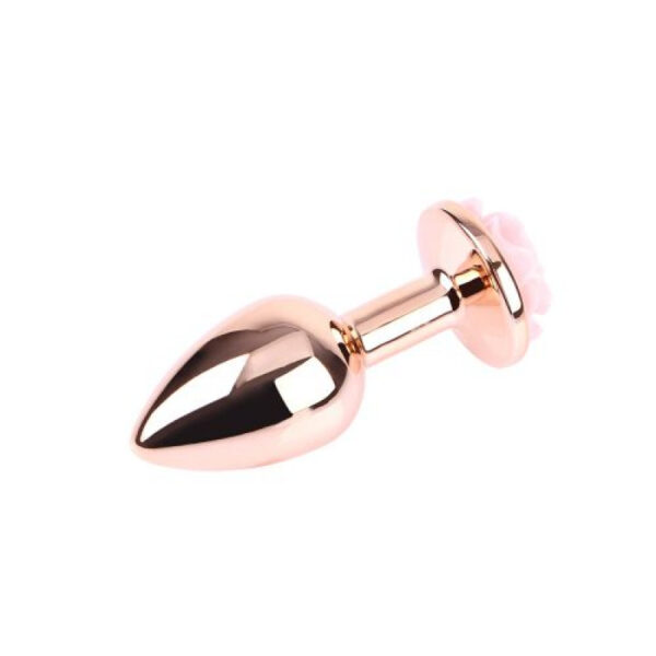 Chisa - Gold Pink Rose Anal Plug Small - Image 3