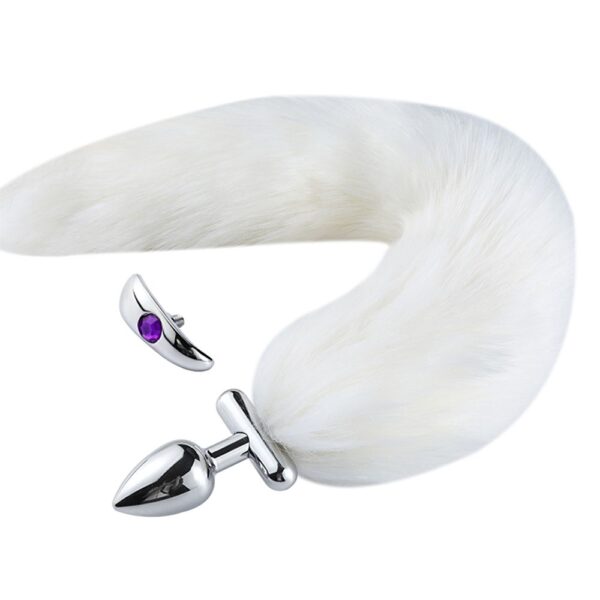 Kiotos - Screwed White Fox Tail Anal Plug