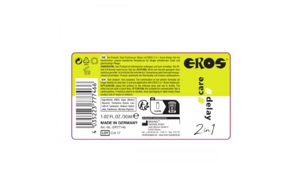 EROS - 2-in-1 Care Delay Gel 30ml - Image 2
