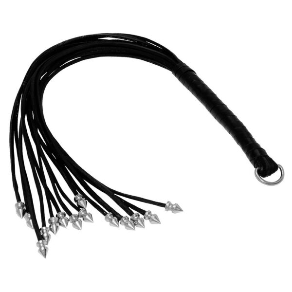 Kiotos Bizarre - Black Leather Spiked Whip