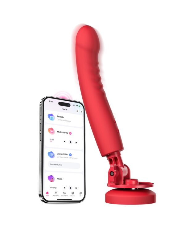 Lovense - Mission 2 Vibrating Pink Dildo - Image 5