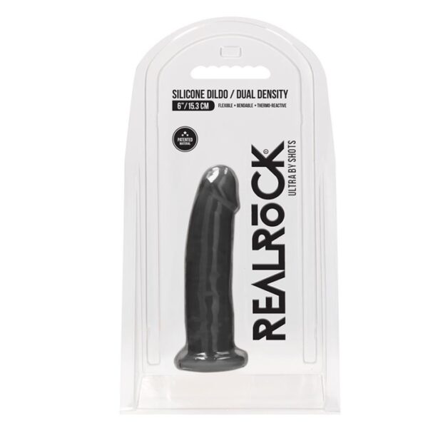 RealRock - Realistic Dildo 6 Inch Black - Image 4