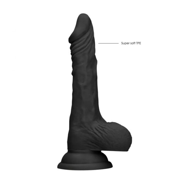 RealRock - Realistic Dildo With Balls 8 Inch Black - Image 2