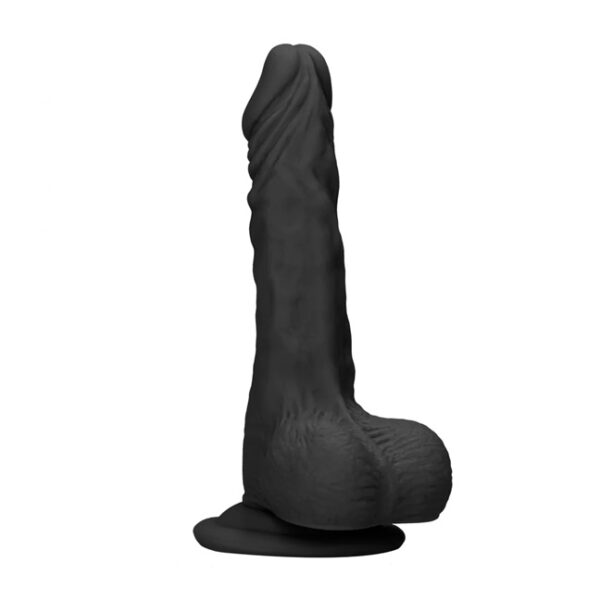 RealRock - Realistic Dildo With Balls 8 Inch Black