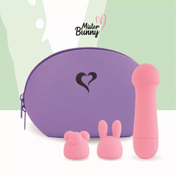 Feelztoys - Mister Bunny Vibrator With 2 Caps Pink - Image 3
