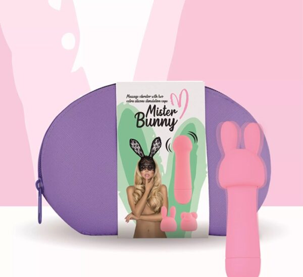 Feelztoys - Mister Bunny Vibrator With 2 Caps Pink