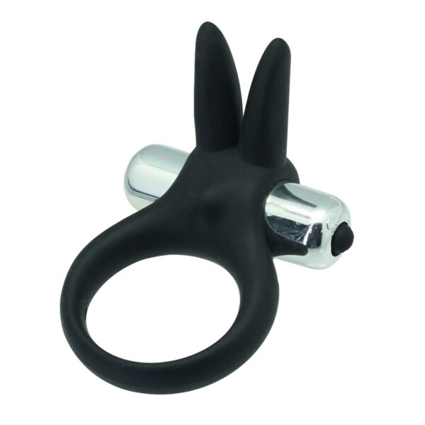 Toyz4Lovers - Stretchy Vibrating Rabbit Cockring Black