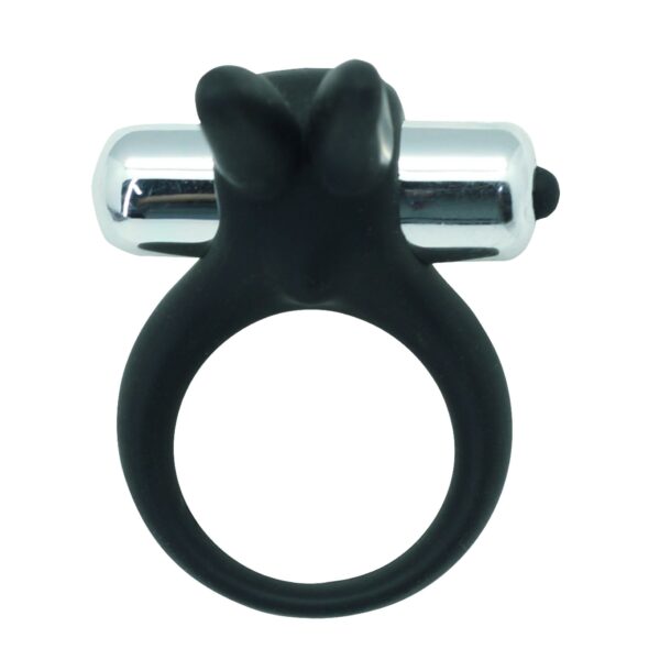Toyz4Lovers - Stretchy Vibrating Rabbit Cockring Black - Image 2