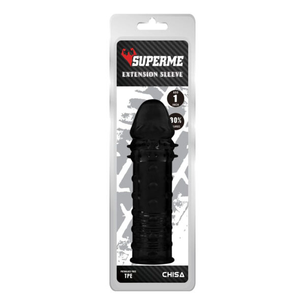 Chisa - Extension Extra Textured Penis Sleeve Black - Image 2