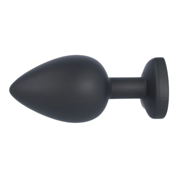 Virgite - Silicone Butt Plug Set Black With Ruby Heart E14 - Image 4
