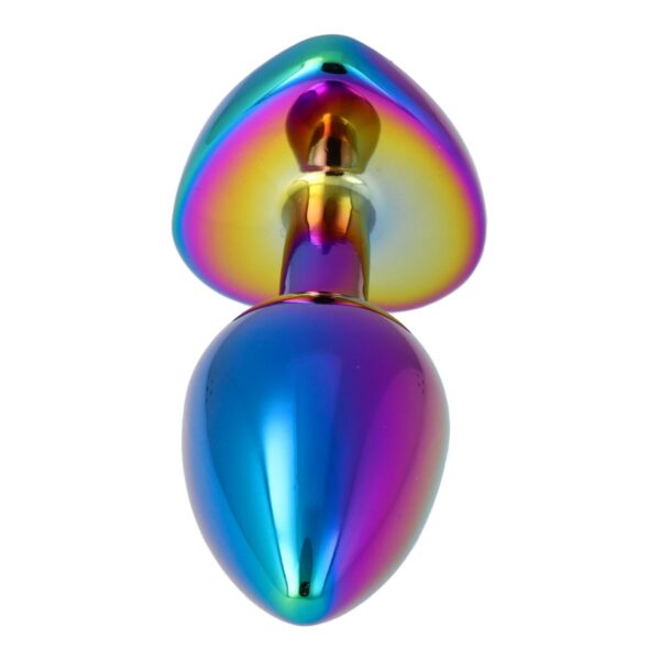 Pick&Love - No. 33 Rainbow Butt Plug With Heart Crystal Size S - Image 3