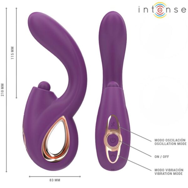 Intense - Lali G-Spot Tapping & Thrusting Vibrator Purple - Image 5