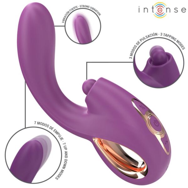 Intense - Lali G-Spot Tapping & Thrusting Vibrator Purple - Image 3