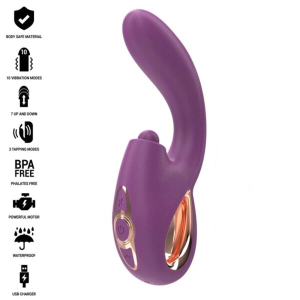 Intense - Lali G-Spot Tapping & Thrusting Vibrator Purple