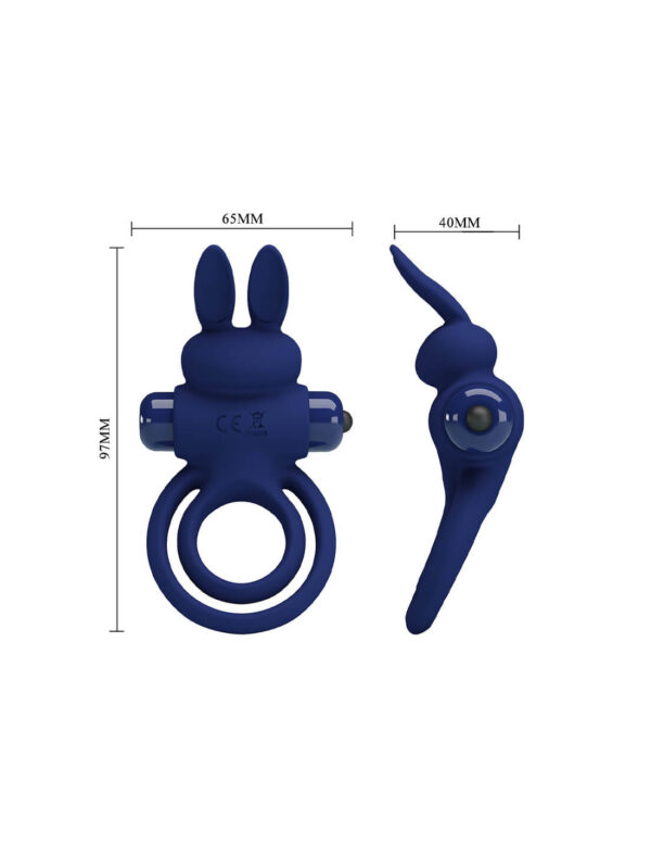 Pretty Love - Darey Rabbit Cock Ring Blue - Image 7