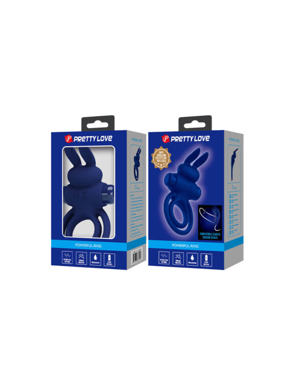 Pretty Love - Darey Rabbit Cock Ring Blue - Image 8
