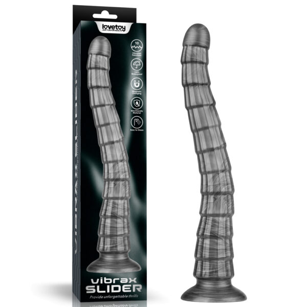 Lovetoy - 14.5" King Sized Vibrating Vibrax Slider Dildo Silver