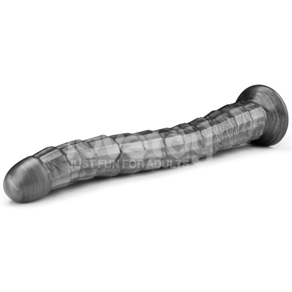 Lovetoy - 14.5" King Sized Vibrating Vibrax Slider Dildo Silver - Image 4