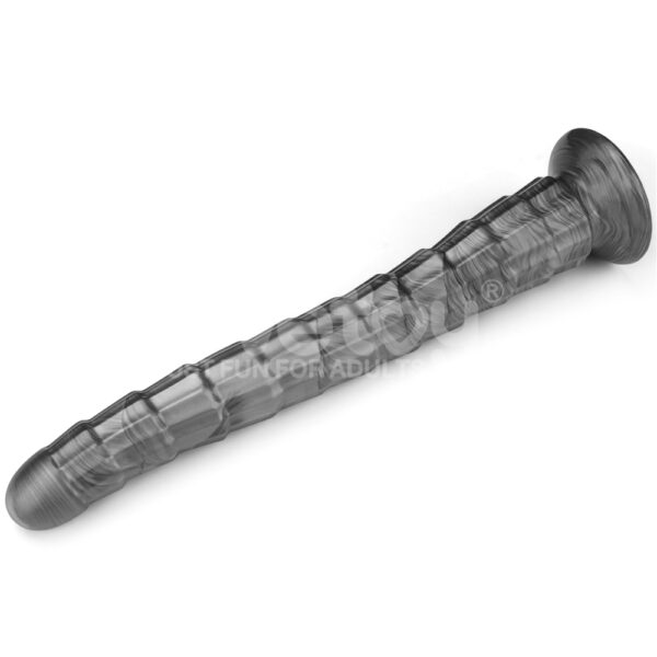 Lovetoy - 14.5" King Sized Vibrating Vibrax Slider Dildo Silver - Image 6
