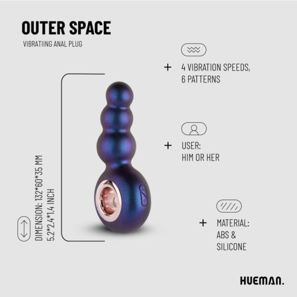 Hueman - Outer Space Vibrating Anal Plug - Image 8