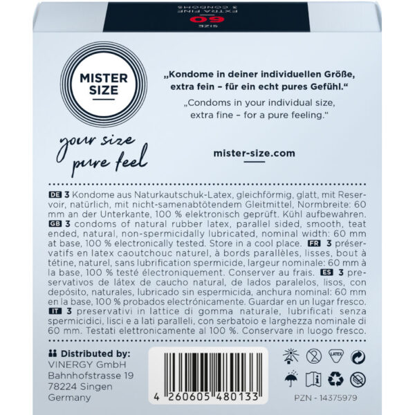Mister Size – Condoms Size XL 60 MM - 3 Units - Image 2
