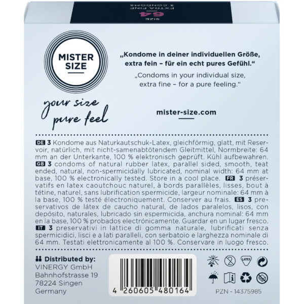 Mister Size – Condoms Size XXL 64 MM - 3 Units - Image 2
